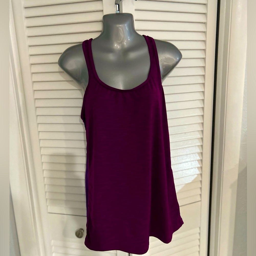 New Balance Lightnin Dry 2 tone purple Racerback tank size Large